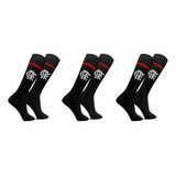 Kit 3 Pares Meião Futebol Flamengo Infantil Juvenil Rikam