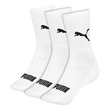 Kit 3 Pares Meias Cano Médio Esportivas Algodão Unissex Puma