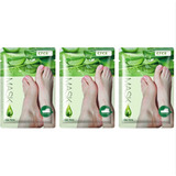 Kit 3 Pares Meias Esfoliante Peeling Footner Aloe Vera Efero