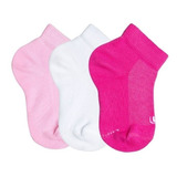 Kit 3 Pares Meias Lupo Infantil Rosa Cano Médio Algodão 2725