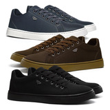 Kit 3 Pares Sapatênis Masculino Casual Confortável Promoção