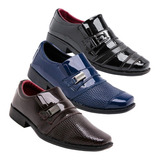 Kit 3 Pares Sapato Social Infantil Masculino Frete Gratis K2