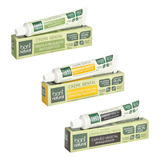 Kit 3 Pasta Dental Boni Melaleuca Cúrcuma Carvão Sem Fluor