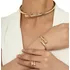 Kit 3 Pç Colar Pulseira Bracelete Anel Choker Rígida Gota