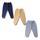 Kit 3 Pçs Calça Mijão 1 2 3 Anos Algodão Culote Suedine