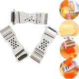 Kit 3 Pcs Descascador Ralador Fatiador De Legumes Fruta 5em1
