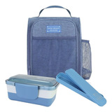Kit 3 Pçs Lancheira Bolsa Termica Marmita Porta Talher