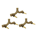Kit 3 Pçs Misturador Michu Horizontal 4424 3 4x1 2 Deca Acabamento Fosco Cor Dourado escuro