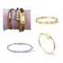 Kit 3 Pçs Pulseira Bracelete Riviera Prata Love Prego Aço
