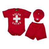 Kit 3 Peças Body Temático Salva Gatas Menino Bebê