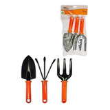 Kit 3 Peças Ferramentas Jardinagem Pazinha Garfo Ancinho
