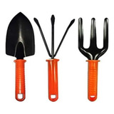 Kit 3 Peças Ferramentas Jardinagem Pazinha Garfo Ancinho