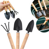 Kit 3 Peças Jardinagem Ferramentas P Horta Jardim Pá Garfo