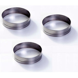 Kit 3 Peças Modelador Hamburguer Forma Aro Inox 10x2 6 Cm