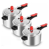Kit 3 Peças Panelas De Pressão De 4 5 7 0 E 10litros Globo Cor Alumínio