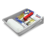 Kit 3 Peças Para Pintura Roma Bandeja Rolo Cabo De Lã