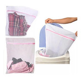 Kit 3 Peças Protetor Para Lavar Roupas Com Zíper P M G