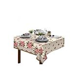 KIT 3 Peças Toalha De Mesa 4 Lugares Quadrada Rústica Luxo 1 40x1 40m  Floral Isabela 