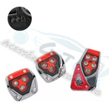Kit 3 Pedaleira Cor Vermelho Modelo Manual Jetta 2012