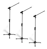Kit 3 Pedestal Suporte Universal Para Microfone Girafa Ibox SMMAX