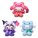 Kit 3 Pelúcias My Melody Anime Hello Kitty Cinnamoroll Japan