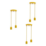 Kit 3 Pendente Copinho 2 Lâmpadas Soquete E27 110v 220v