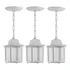Kit 3 Pendente Externo Retro Vintage Pergolado Branco Alz16