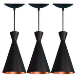 Kit 3 Pendentes Cone