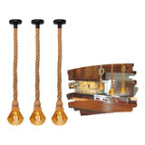 Kit 3 Pendentes Corda