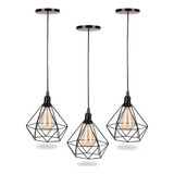 Kit 3 Pendentes Lustre
