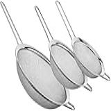 Kit 3 Peneiras Aço Inox Coador Resistente Conjunto P M G Cromado Prata
