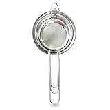 Kit 3 Peneiras Coar Polvilhar Aço Inox Cozinha Medidas P M G