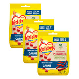 Kit 3 Petiscos P Cães Mini Bifinho Carne 500g Kelco Keldog