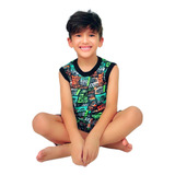 Kit 3 Pijama Infantil Verão Regata Ou Manga Curta Menino