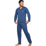 Kit 3 Pijama Longo Adulto Masculino