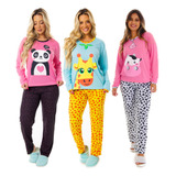 Kit 3 Pijama Longo