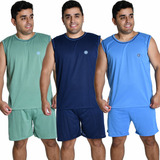 Kit 3 Pijamas Camiseta