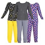 KIT 3 PIJAMAS DE INVERNO MANGA LONGA BICOLOR FEMININO MAIS BONITA GG Lua Bolinhacinza Coraçãorosa