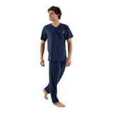 Kit 3 Pijamas Masculino Camisa Manga