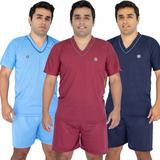 Kit 3 Pijamas Masculino