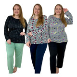 Kit 3 Pijamas Plus