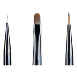 Kit 3 Pincel Igual Lara Machado Alongamento Gel Unhas