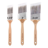 Kit 3 Pincel Trincha Angular Recorte Profissional 101 Tigre