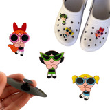 Kit 3 Pins Botons Bottons Para Crocs Meninas Super Poderosas