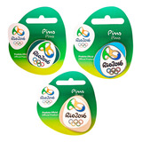 Kit 3 Pins Olimpiadas Rio 2016 Logomarca Jogos Olimpicos
