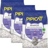 Kit 3 Pipicat Bianco Lavanda Areia Higienica Sanitaria Gato