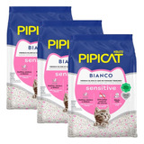 Kit 3 Pipicat Bianco Sensitive Areia Higienica Sanitari Gato