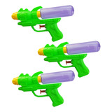 Kit 3 Pistola Arminha Water Gun Lança Água Brinquedo 18cm
