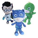 Kit 3 Pj Mask Pelúcia Romeo Menino Gato Lagartixo