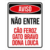 Kit 3 Placas Aviso